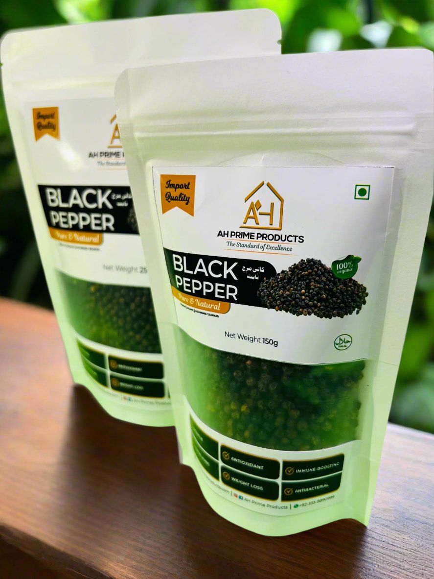 Premium Whole Black Pepper 150gm | Kali Mirch Sabut | Import Quality